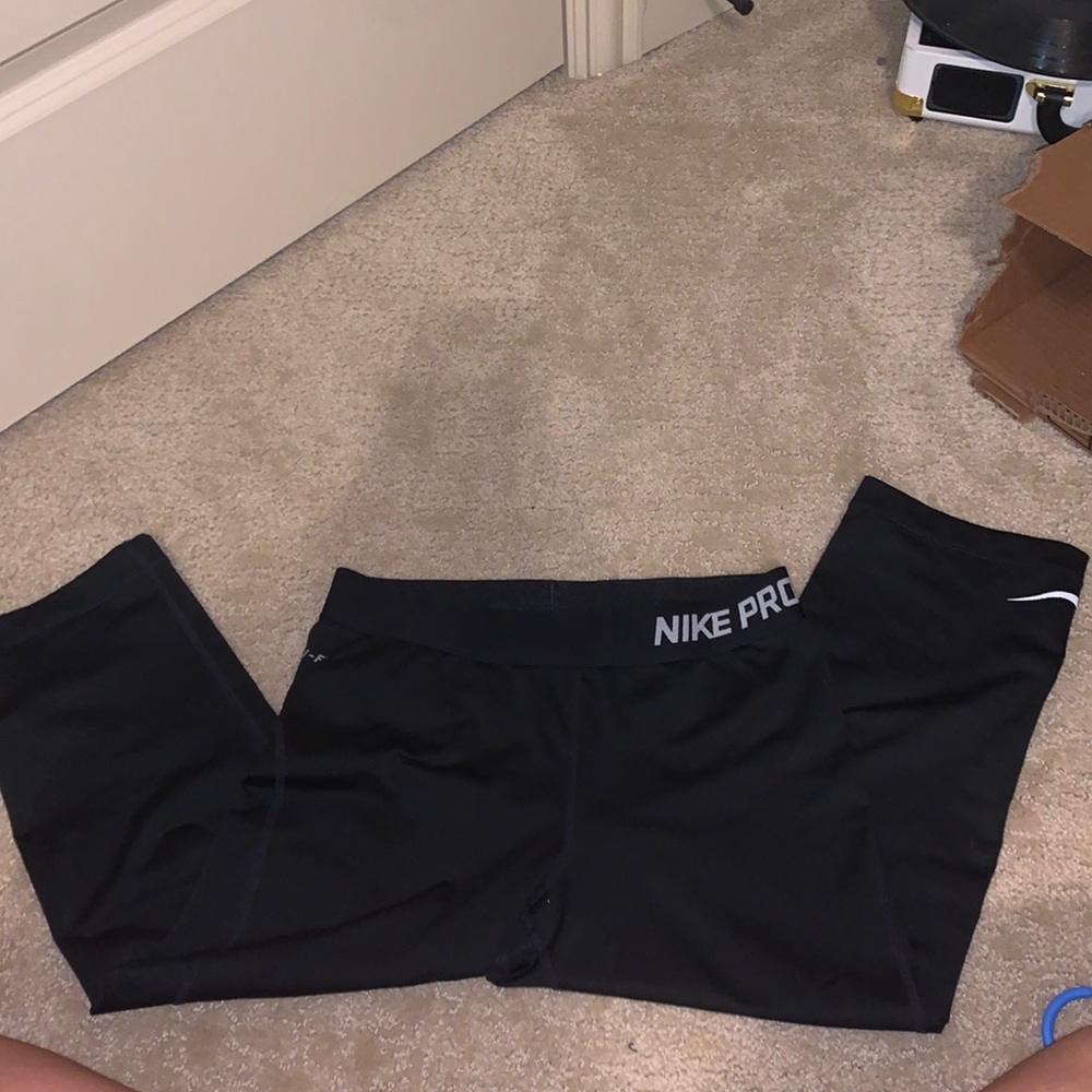 Nike Pro, black, leggings, size M